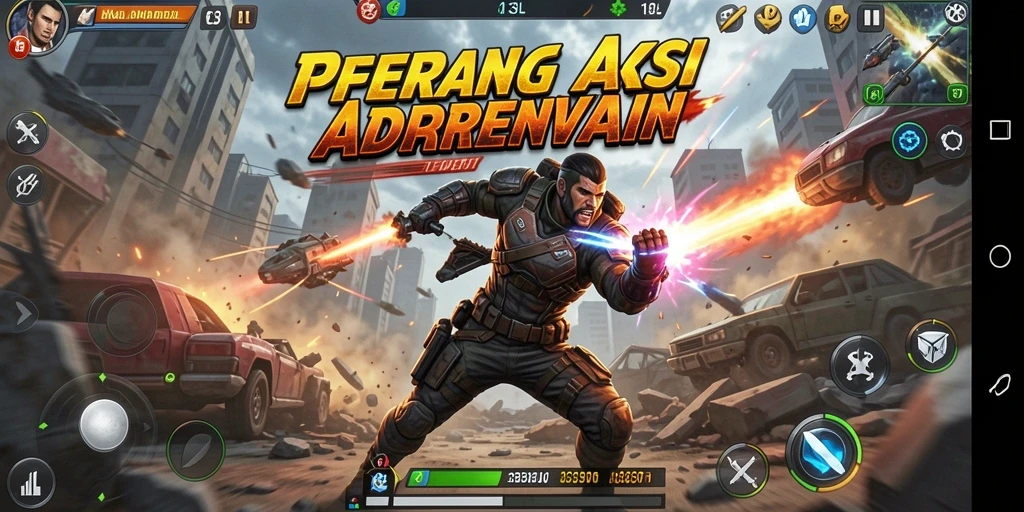 Screenshot 33L menampilkan aksi pertempuran yang seru dan menegangkan.