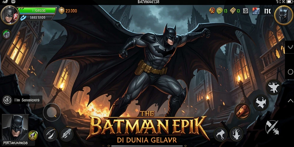 Screenshot utama menampilkan aksi mendebarkan dalam BATMAN138.