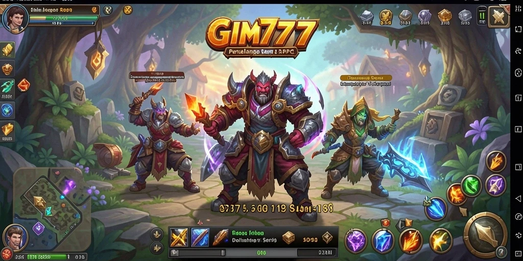 Screenshot utama GIM777 menampilkan petualangan aksi dalam gameplay ARPG.
