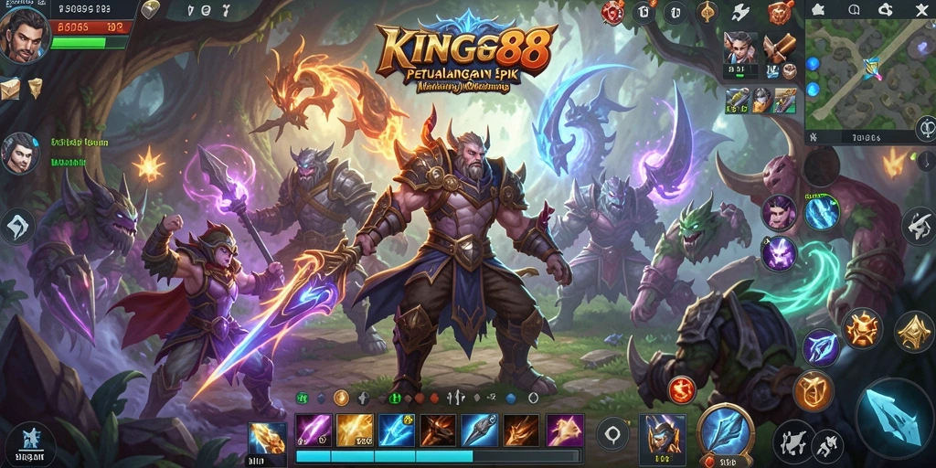 Tampilan gameplay epik KING88 dalam dunia MMORPG yang mengesankan.