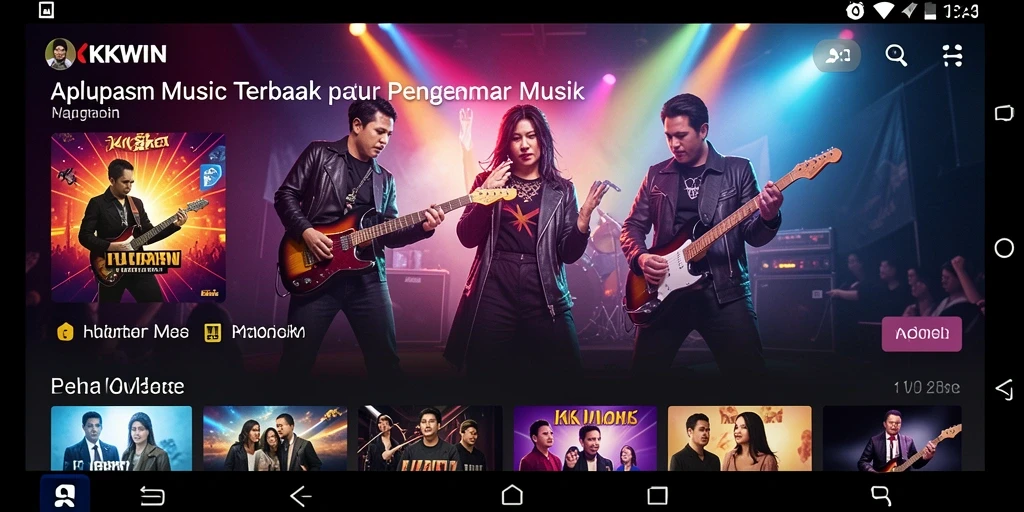 Screenshot KKWIN menunjukkan gameplay musik yang interaktif dan menarik.