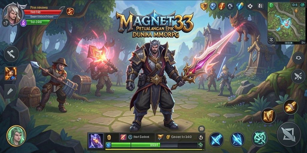Tampilan gameplay epik dalam MAGNET33 yang penuh aksi dan petualangan.