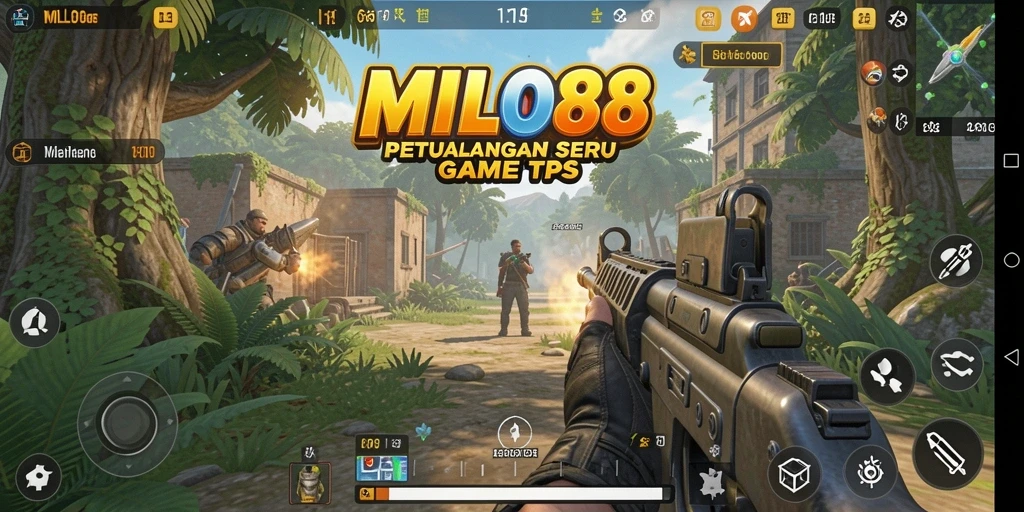 Tangkapan layar gameplay <strong>MILO88</strong> menampilkan aksi tembak-menembak yang mendebarkan.