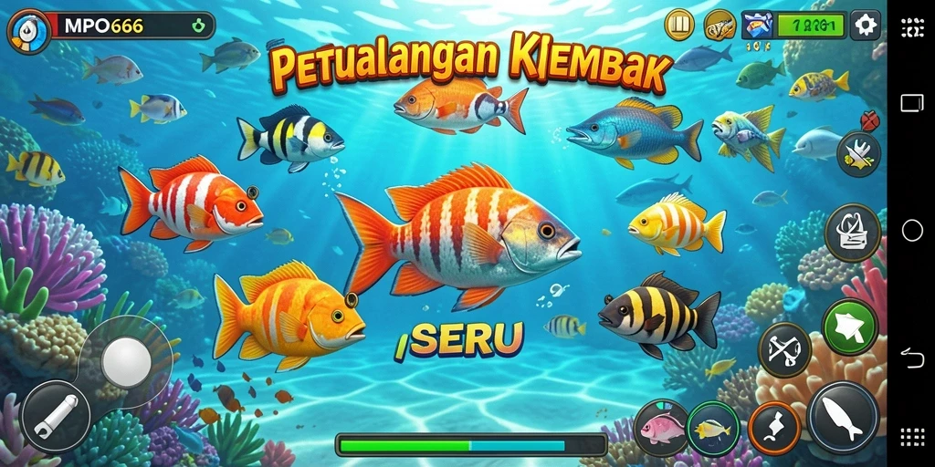 Tampilan gameplay MPO666 yang seru dan menarik saat menembak ikan.
