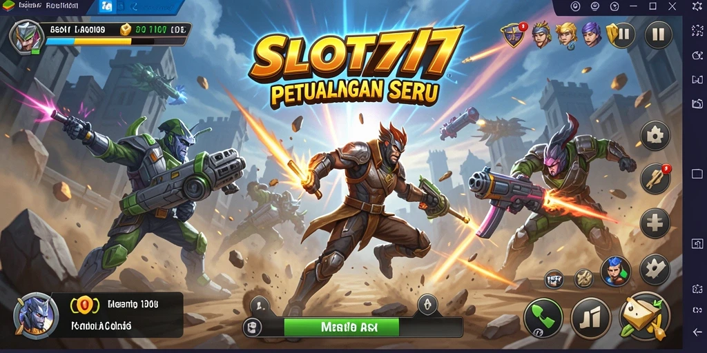 Screenshot menunjukkan aksi mendebarkan dalam permainan SLOT777.