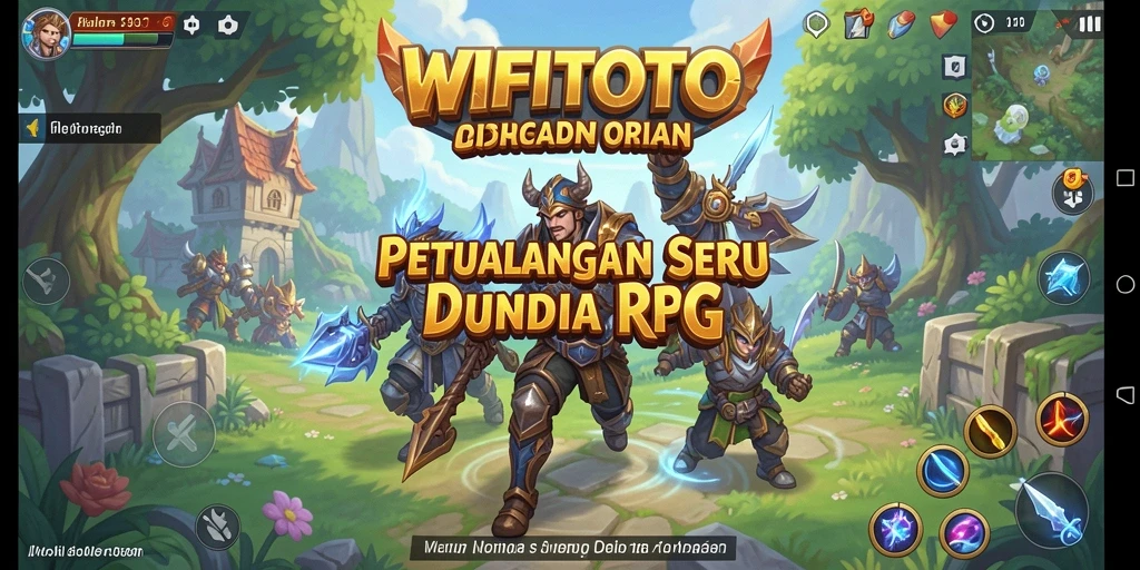 Screenshot WIFITOTO menunjukkan aksi mendebarkan dalam pertempuran RPG.